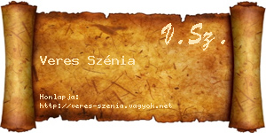 Veres Szénia névjegykártya